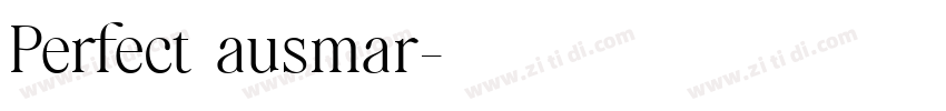 Perfect ausmar字体转换